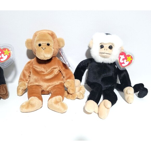 TY Beanie Baby Jungle Animals Lot of 4 Bongo '95 Congo '96 Mooch '99 Stripes '98 - Picture 3 of 11